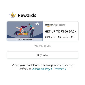 Get 25% Cashback Upto Rs.100 On Amazon Shopping For All Users (Follow Steps)